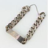 A silver identity bracelet 89 grams