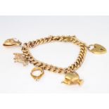 A 9ct yellow gold charm bracelet, 23.3 grams