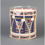 A circular ice bucket in the form of an Honourable Artillery side drum 17cm x 17cm