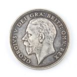 A George V proof crown 1927 with King George V modified bare head, the reverse with crown and date