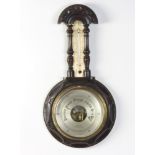 Aitchison London and Provinces, an Edwardian aneroid barometer and thermometer with silver dial