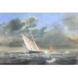N Hatton '99, watercolour, maritime study 17cm x 25cm