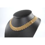 A 9ct yellow gold flat link necklace 45.6 grams, 42 cm