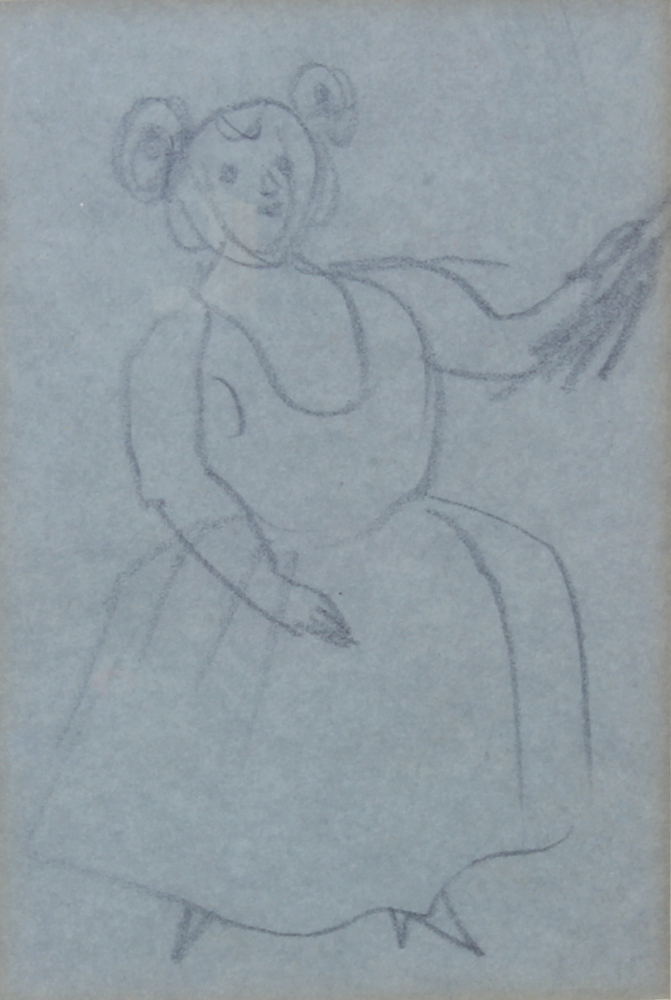 C Beaton, unsigned, pencil sketch costume design 14cm x 10cm