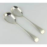 A pair of Art Deco silver salad servers, Sheffield 1933, 148 grams