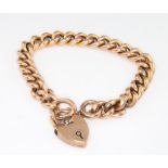 A 9ct yellow gold curb link bracelet 17.1 grams