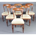 John Taylor and Sons of Edinburgh, a set of 6 Victorian mahogany spoon back dining chairs with