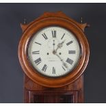 A Victorian 8 day striking longcase clock, the 32cm painted dial with Roman numerals, subsidiary
