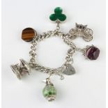 A silver charm bracelet