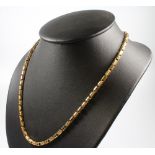 A 9ct yellow gold fancy link necklace, 50cm, 16.7 grams