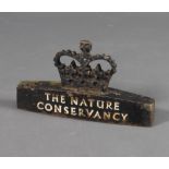 A cast iron double sided nature conservancy sign 27cm x 46cm x 6cm