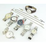 A gentleman's steel cased Consort wristwatch and minor watches