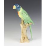 A Royal Dux figure of a parakeet 30cm