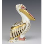 A Royal Crown Derby Imari pattern paperweight of a white pelican no.1269 of 5000 12cm