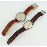 A gentleman's steel cased Tommy Bahama wristwatch on leather strap, a ditto chronograph, boxed