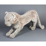 A large Merrythought figure of a leopard (ex Harrods shop front display model) 77cm h x 97cm w x