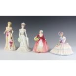 A Coalport figure - Charlotte 3327 of 12500 22cm, a Royal Doulton figure - Pretty Ladies Spring