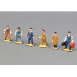 Dinky, a pre war No.4 Engineering large staff gift set comprising 4a Electrician, 2 x 4b Fitter,