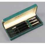 A Pierre Farber pen set comprising fountain pen and 2 ballpoint pens, boxed