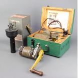A type Oga Air Ministry issue hand bearing compass, a hand radio generator and an S-13 Czech issue