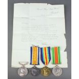 A First World War medal group to 80664 GNR.H.F.Bunce D.230/N.Mid.Bde.R.F.A comprising Military
