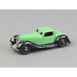 Dinky, a 1948-50 Bentley (36b) in dark green and black with ridged hubs