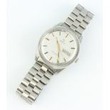 A gentleman's steel cased Omega Seamaster automatic calendar dial wristwatch and bracelet with