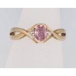 A 9ct yellow gold gem set dress ring, size O, 2.3 grams