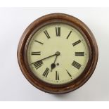 Winterhalder and Hofmeier, a wall clock with 24cm dial, 7cm back plate, contained in an oak case