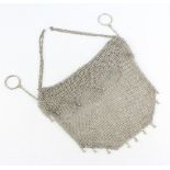 A silver mesh purse, 124 grams