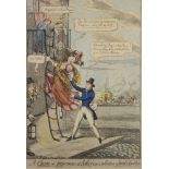 18th Century coloured cartoon ""A Change of Performance at Astleys or a Pollution of Jacob's