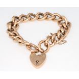 A 9ct yellow gold curb 20cm bracelet 21.5 grams