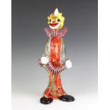 A Murano glass figure of a clown 36cm