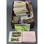 A collection of cigarette and tea card albums, loose tea and cigarette cards, small quantity of