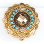 A 9ct Victorian turquoise brooch 4.8 grams