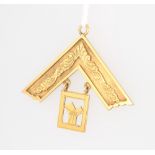 A 9ct yellow gold Masonic jewel 8.1 grams