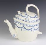 A Wedgwood Oaklands pattern Syp teapot The handle is cracked