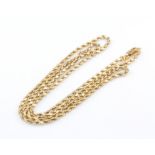 An 18ct yellow gold necklace, 54cm, 8.9 grams