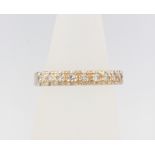 A 9ct yellow gold diamond ring size L 1/2, 4 grams