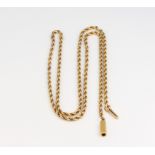 A 9ct yellow gold rope twist necklace, 7 grams, 42cm