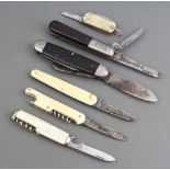 George Wostenhun, a twin bladed folding pocket knife marked 1*XL, a 3 bladed folding pocket knife