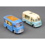 Corgi, a Karrier 'Mr Softee' Ice Cream Van (428) together with a Karrier Bantam Snack Van 'Joes