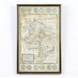 Map, 19th Century, "Warwickshire" by H Moll 32cm x 20cm