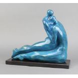 Philippe Jamin, a well patinated limited edition bronze figure group of a naked couple embracing,