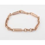 A 9ct yellow gold Albert bracelet 13.1 grams