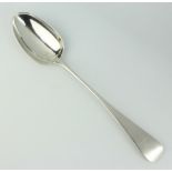 A Victorian silver Old English pattern basting spoon with armorial decoration London 1891, 167 grams