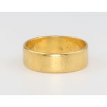 A 22ct yellow gold wedding band size N, 8 grams