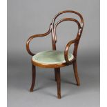 A child's Thonet style bentwood open arm chair