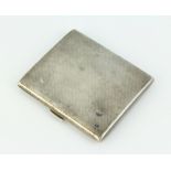 A silver cigarette case with engine turned decoration London 1933, 19 grams