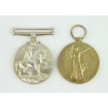 A pair of medals comprising British War medal and Victory medal to 4498 Bombardier H Etchells